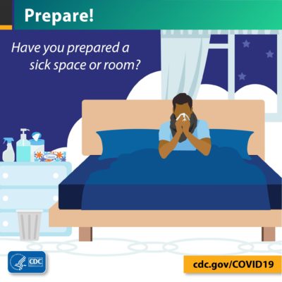 Have you picked a place in your home where someone can stay if they get sick with COVID-19?